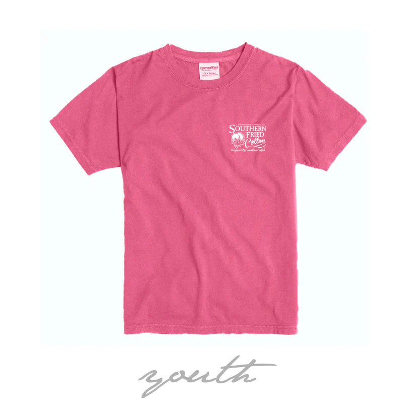 Southern Fried Cotton Magnolia Cross Youth Tee