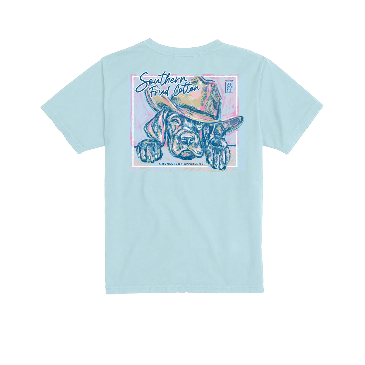 Howdy Y'all T-shirt in Chambray