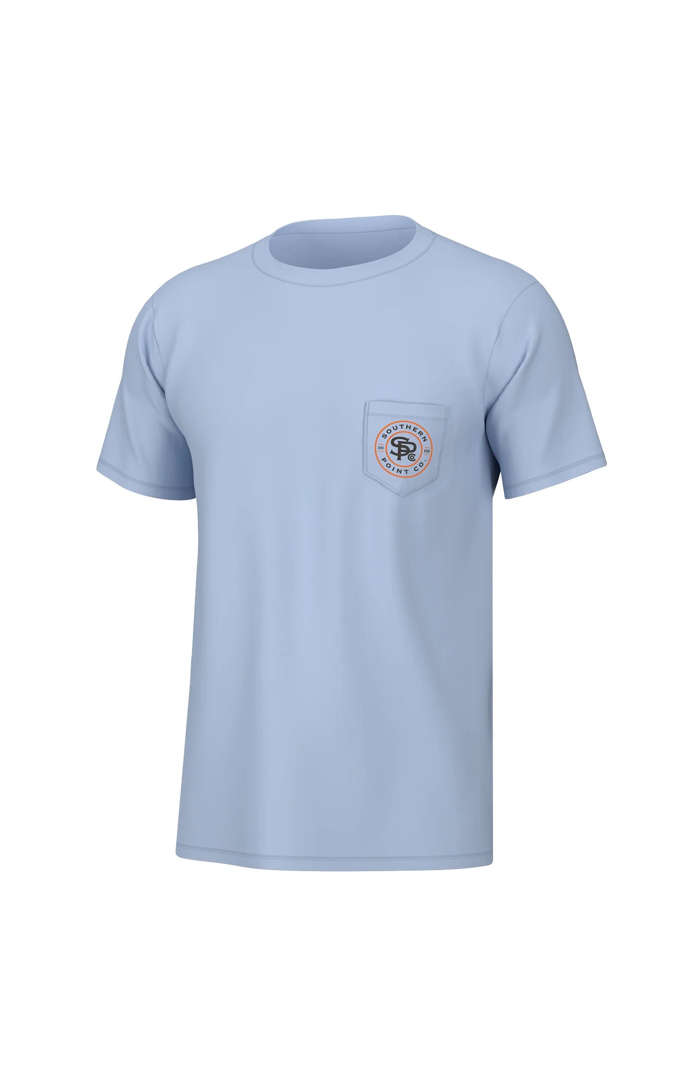 Southern Point Initial Logo Tee in Blue Sky