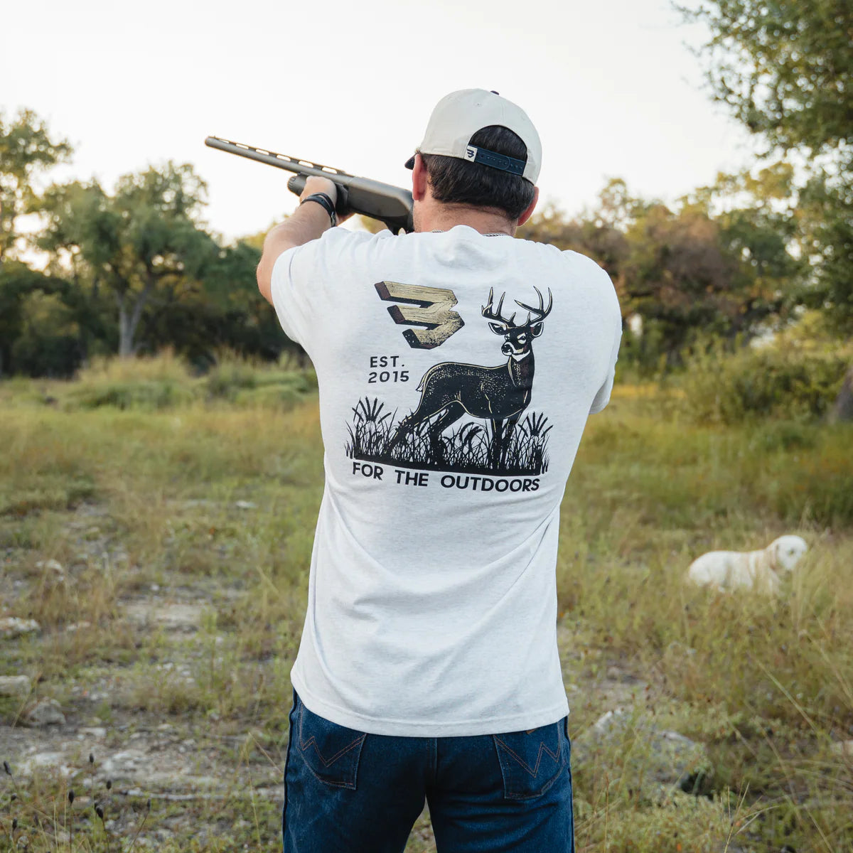 Burlebo For the Outdoors Tee in Heather Oatmeal