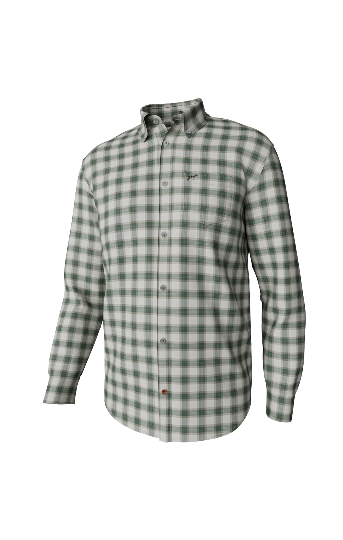 Southern Point Youth Hadley Brushed Button Up Duck Green