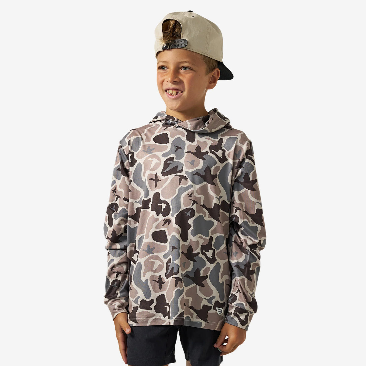 Burlebo Performance Mallard Mayhem Camo Youth Hoodie