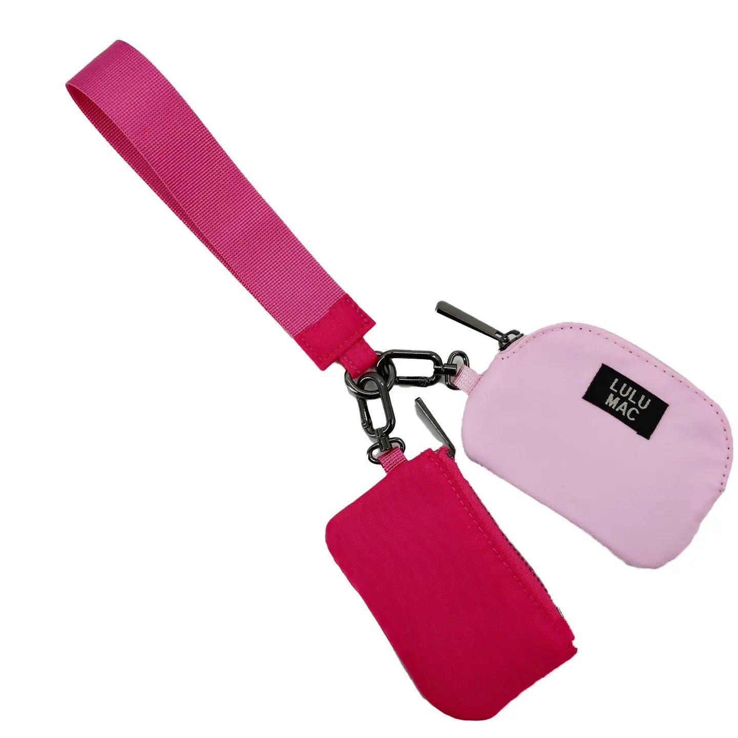 Lulu Mac Hot Pink/Light Pink Wristlet