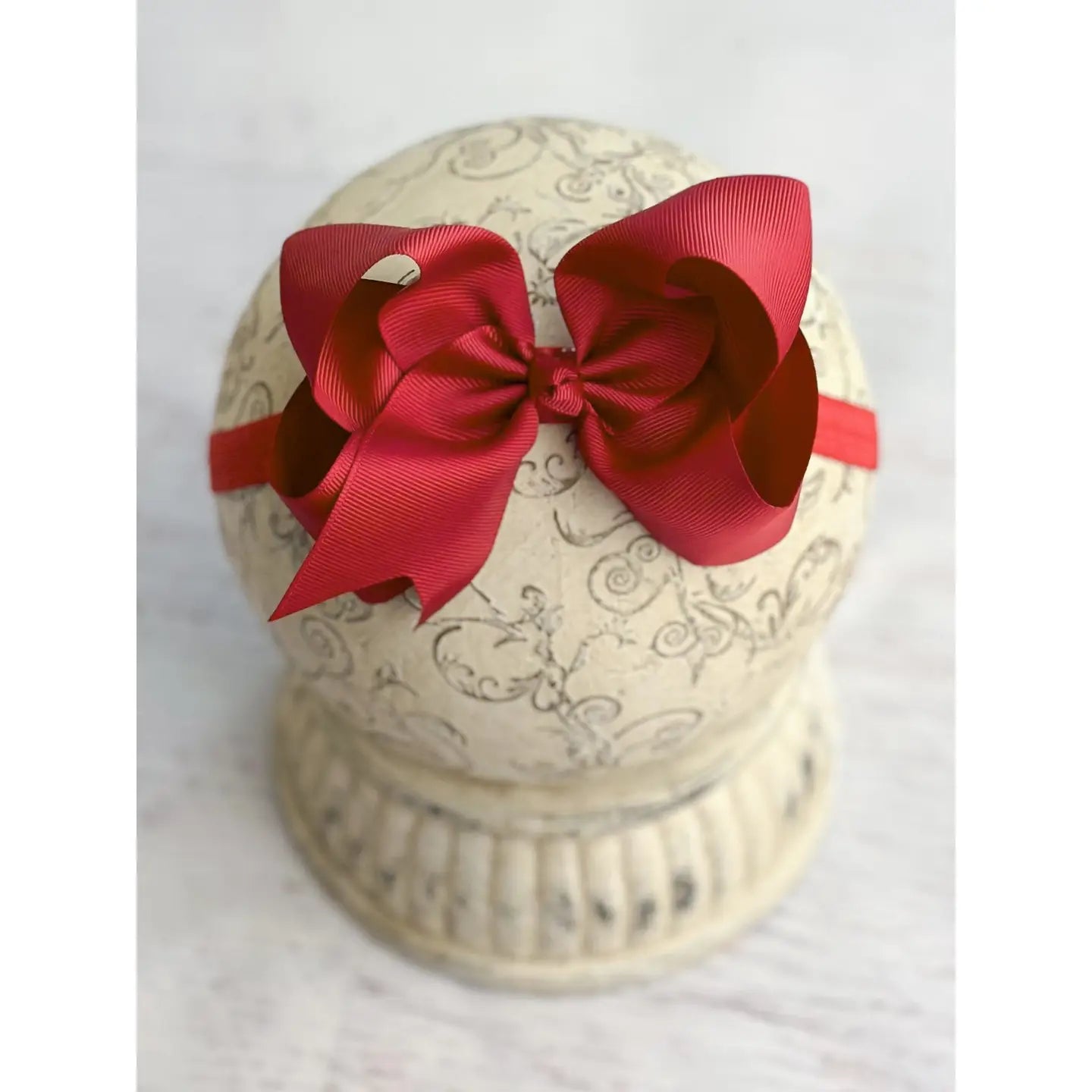 Satin Baby Headband Red