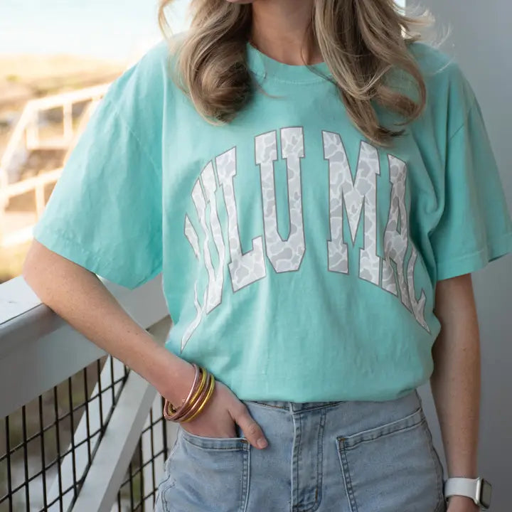 Lulu Mac Camo Chalky Mint Tee