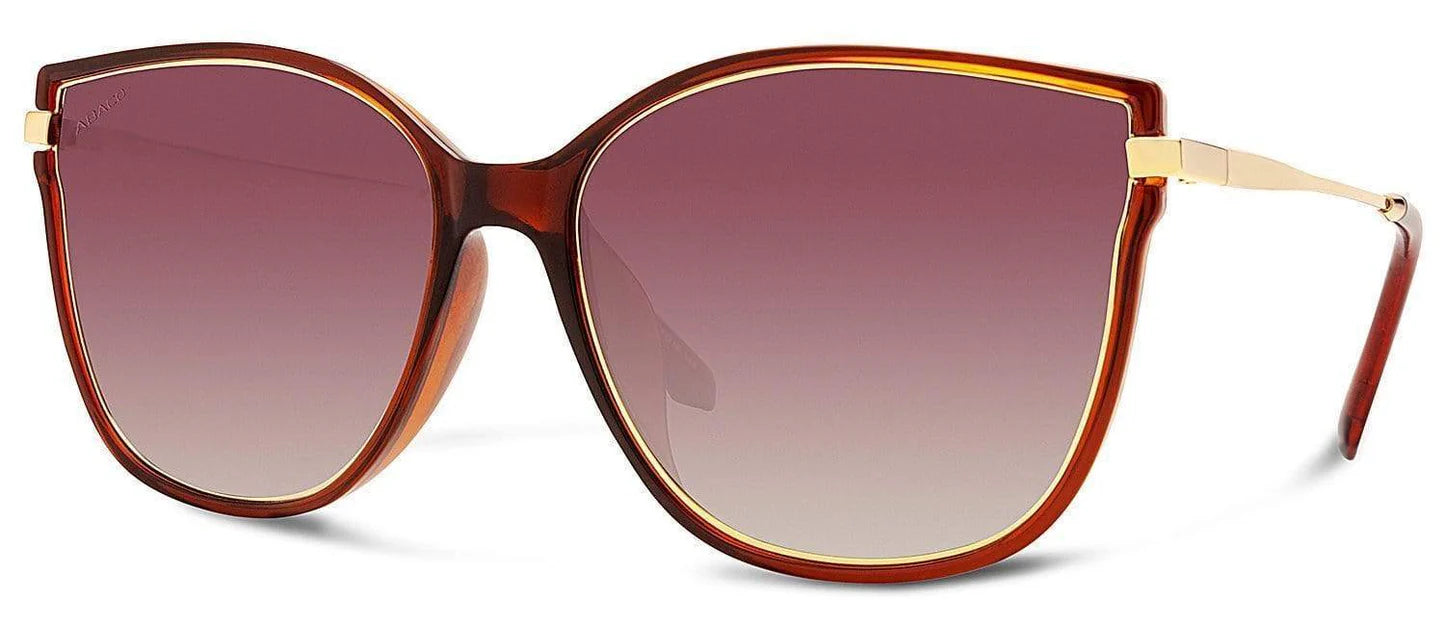 Abaco Ella Crystal Brown/Brown Gradient Sunglasses