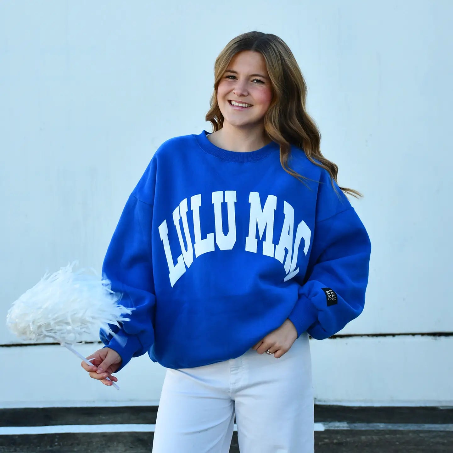 Lulu Mac Royal/White Puff Sweatshirt