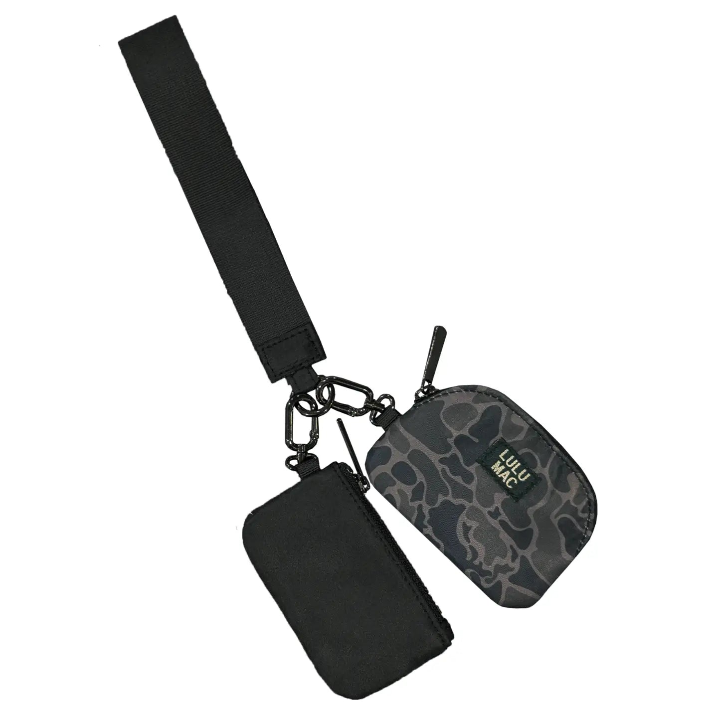 Lulu Mac Black Camo Wristlet