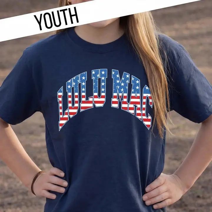 Lulu Mac Stars & Stripes Navy Tee
