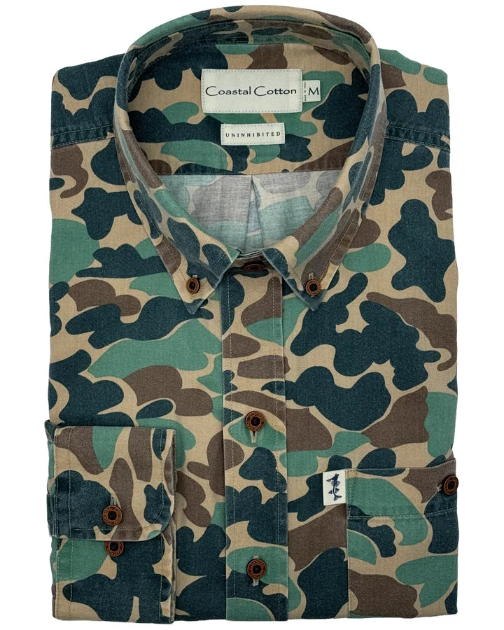 Coastal Cotton Camo Twill Sport Shirt