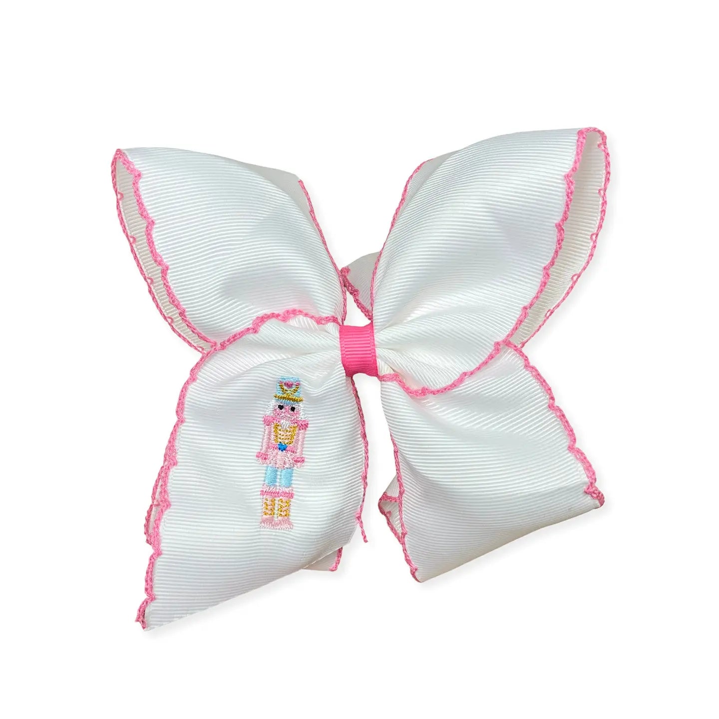 Nutcracker Embroidered Hairbow