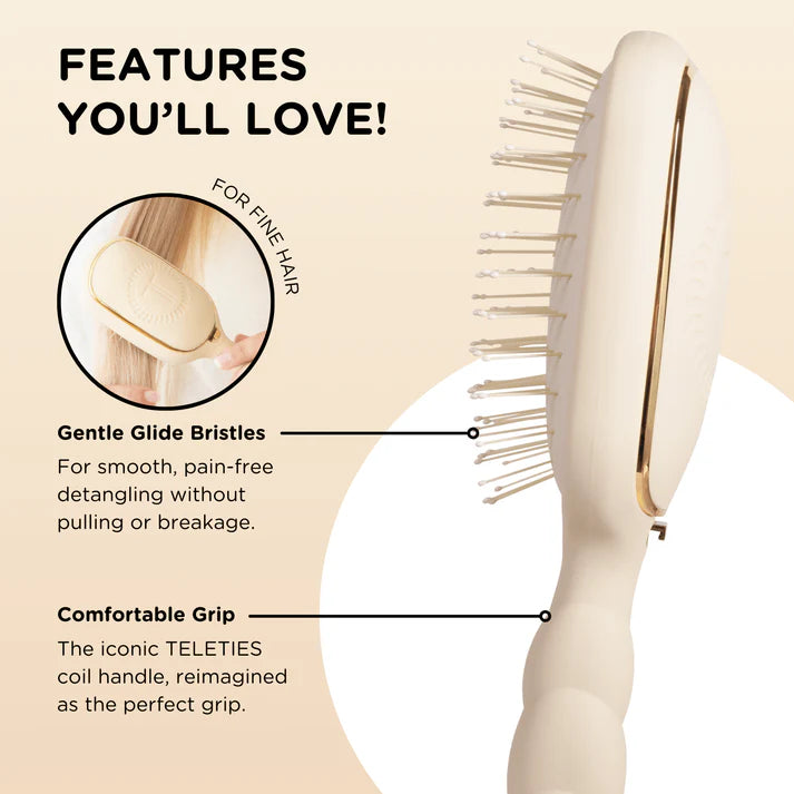 Teletie Detangler Hair Brush for Fine Hair – Tan