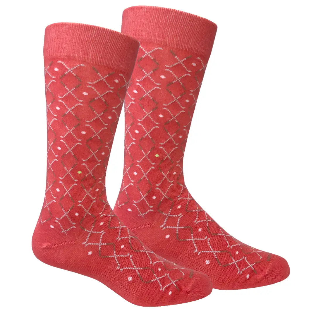 Brown Dog Lattice Golf Club Socks