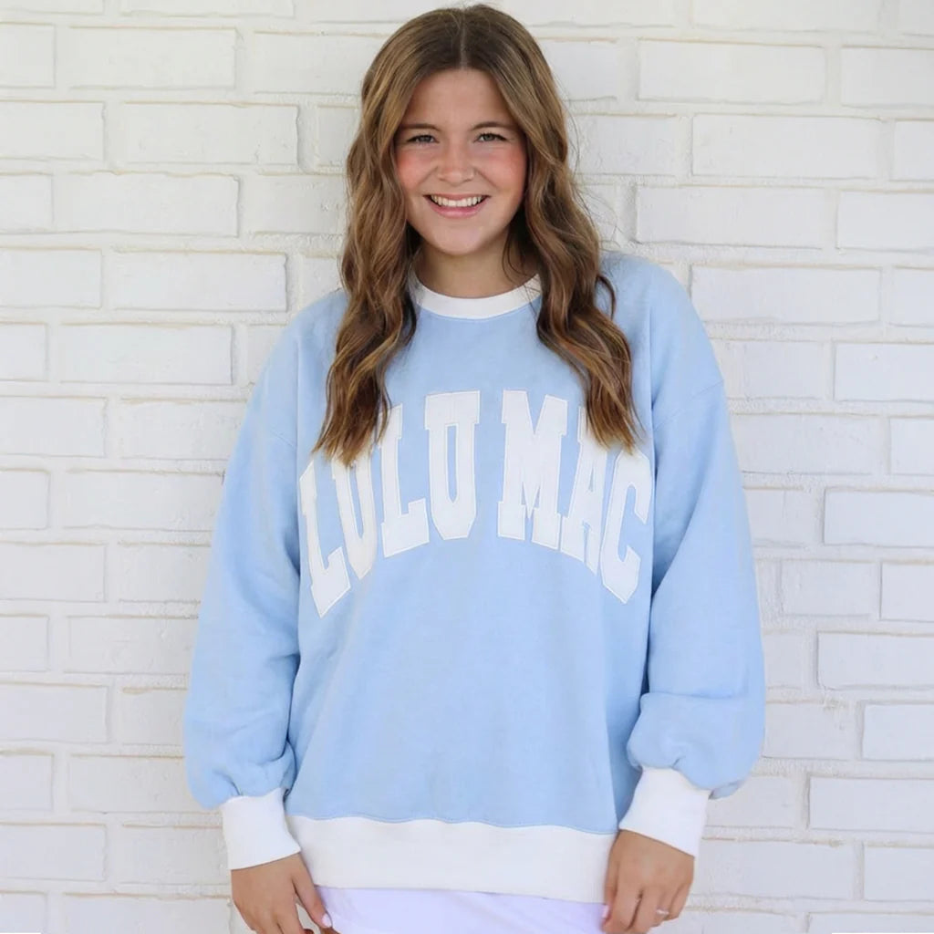 Lulu Mac Light Blue/White Sweatshirt
