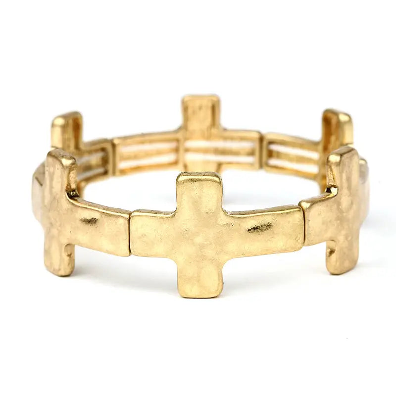 Gold Cross Bracelet