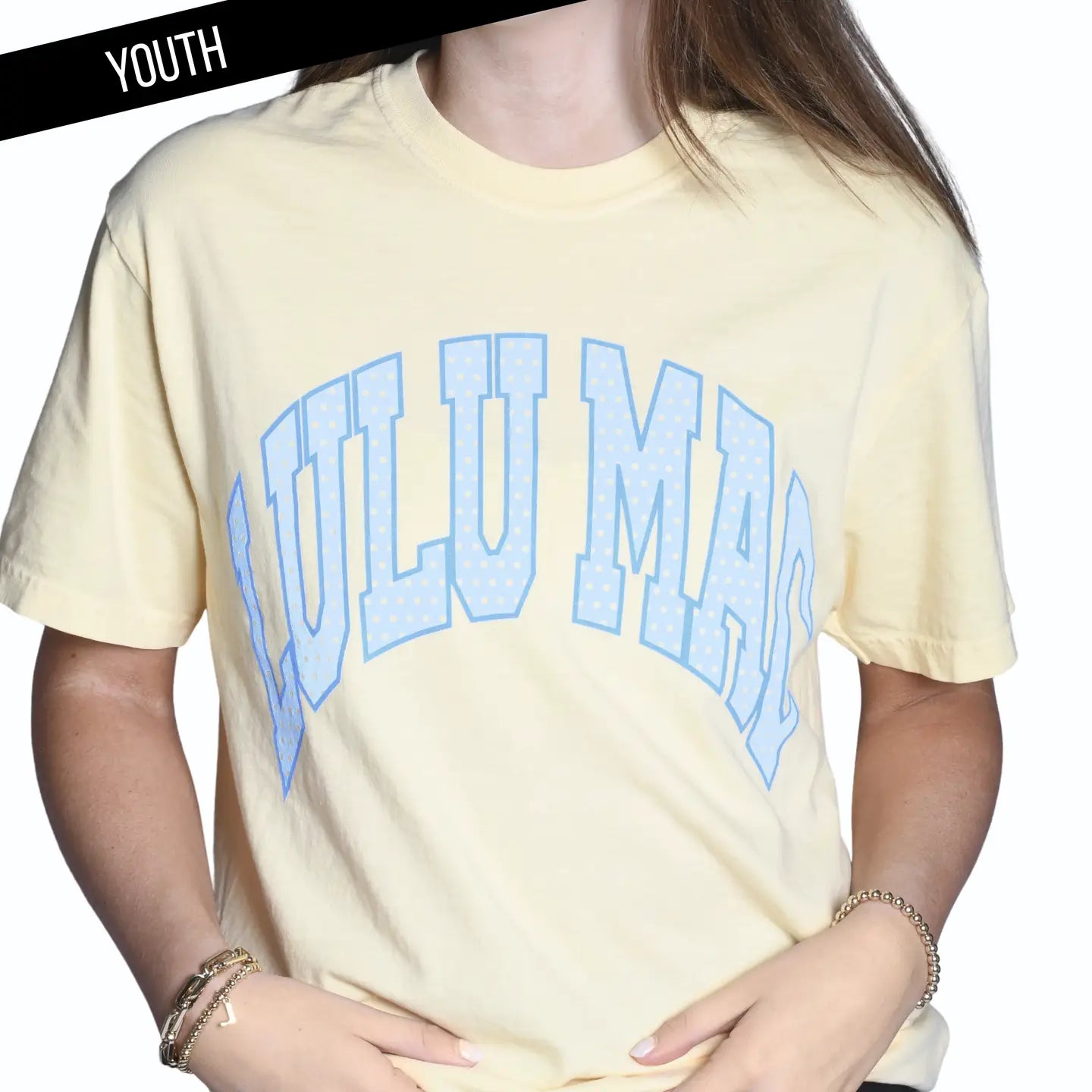 Lulu Mac Youth Dot Butter Comfort Color Tee