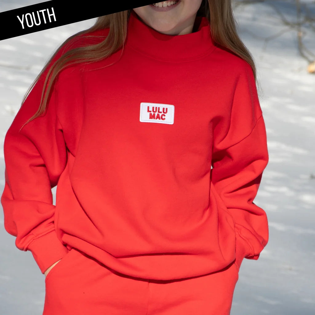 Lulu Mac Youth Red Terry Cloth Mochneck