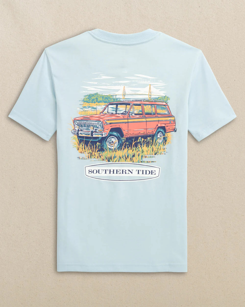Southern Tide Marsh Wagon Tee in Clear Day