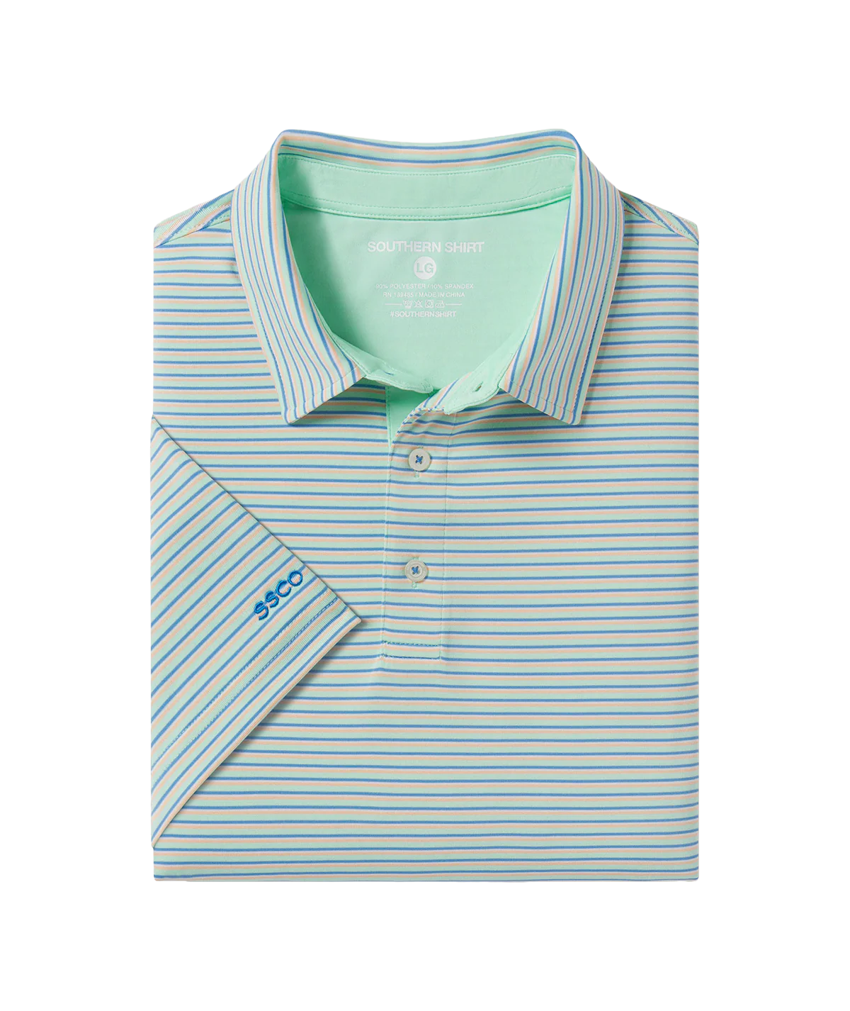 Southern Shirt Co Crestline Stripe Polo Tropical Twist