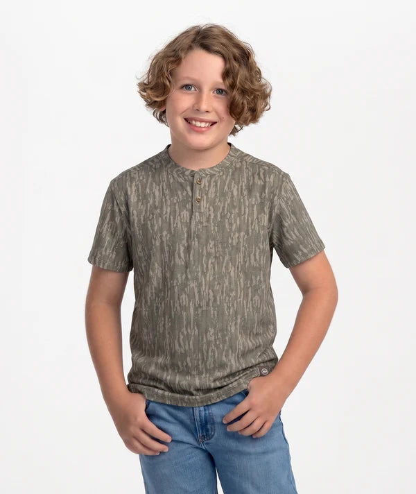 Southern Shirt Co Max Henley in Tree Bark