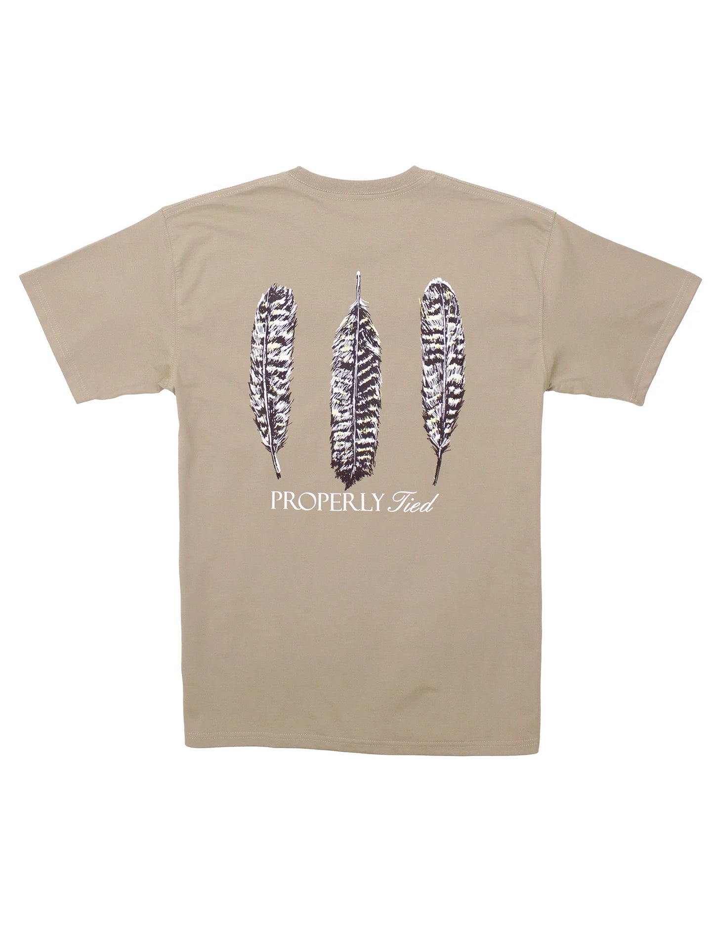 Properly Tied Triple Feather SS Tee in Sand