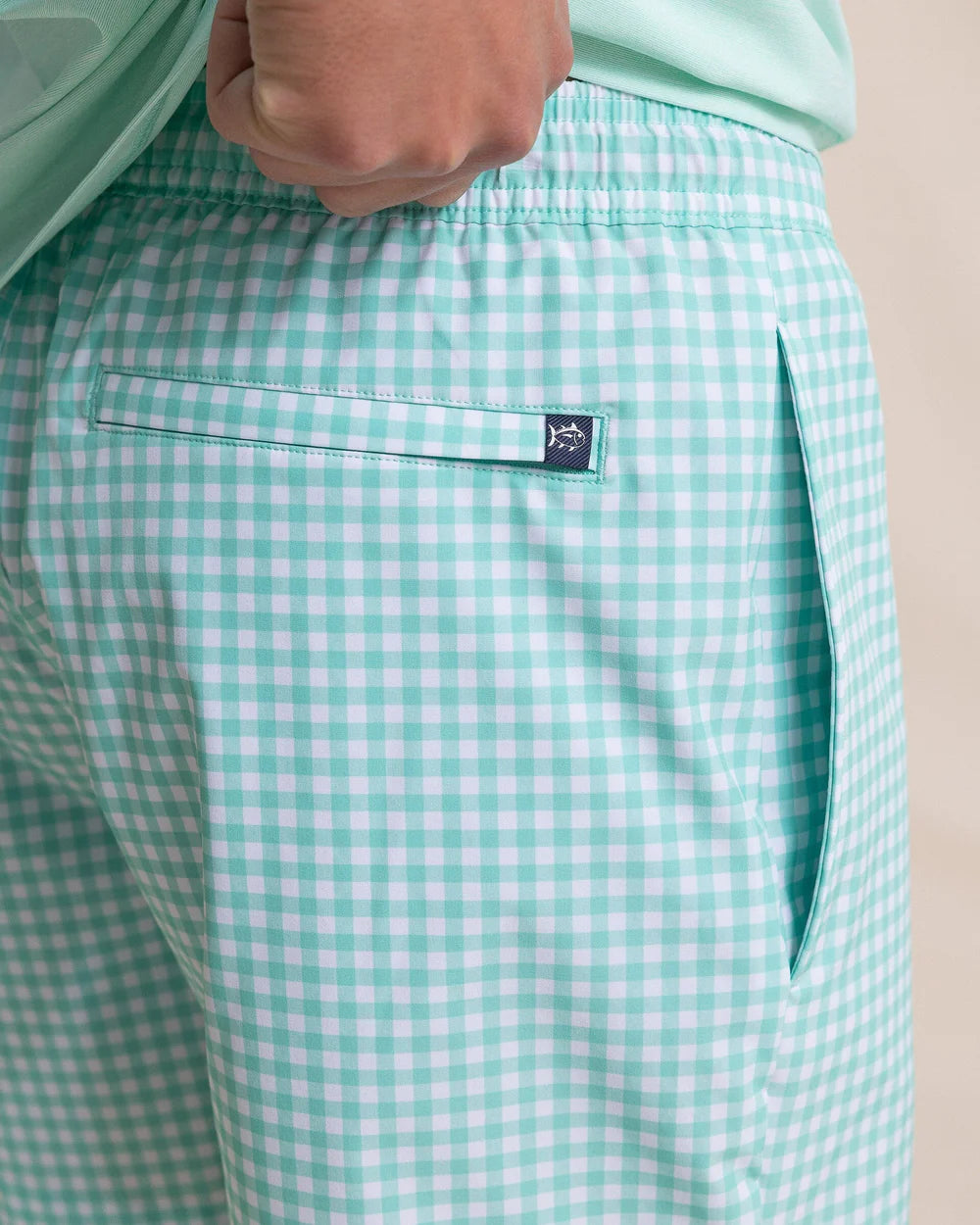 Southern Tide Gingham Swim Trunk Florida Keys