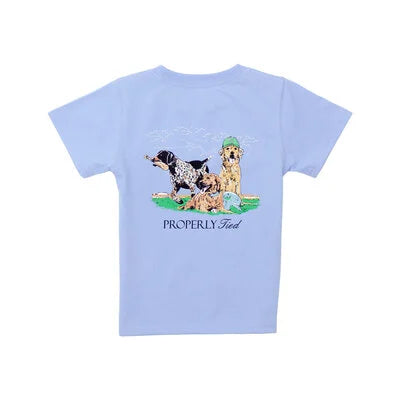 Properly Tied Diamond Dogs SS Lt Blue Tee