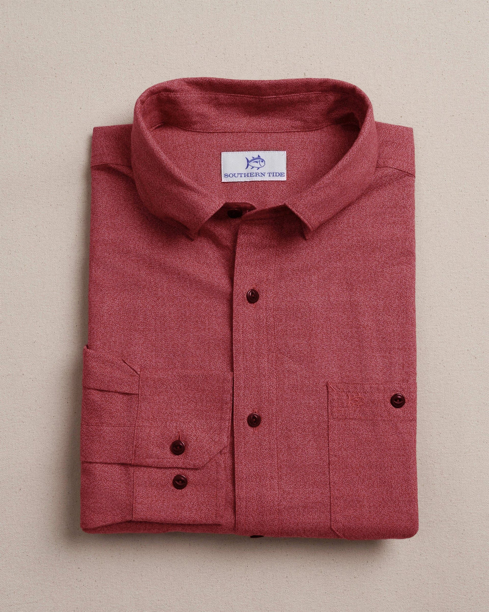 Southern Tide Jaspe Dock Shirt Salsa Red