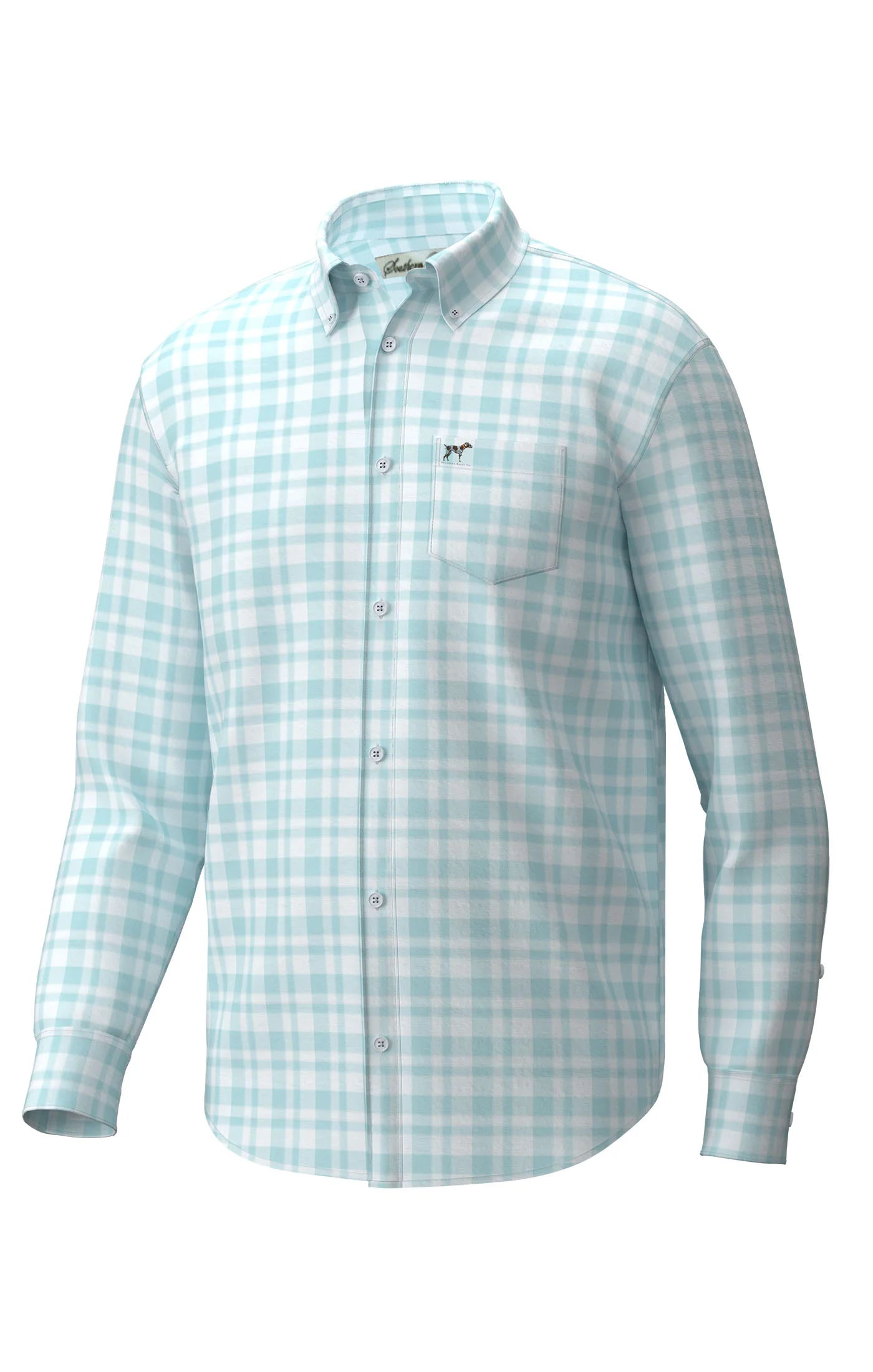 Southern Point Youth Lite Long Sleeve Button Down- Bermuda Plaid-Pool – Cardinal Creek Spaniels