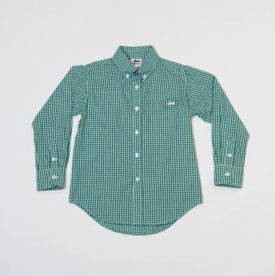 Saltwater Boys Green Check Oxford Shirt