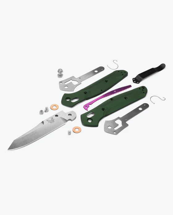 Benchmade Osborne Green Aluminum Reverse Tanto Knife