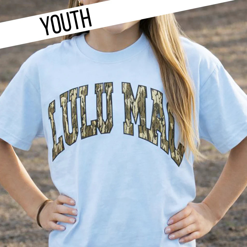 Lulu Mac Bottomland Mossy Oak Chambray Youth Tee