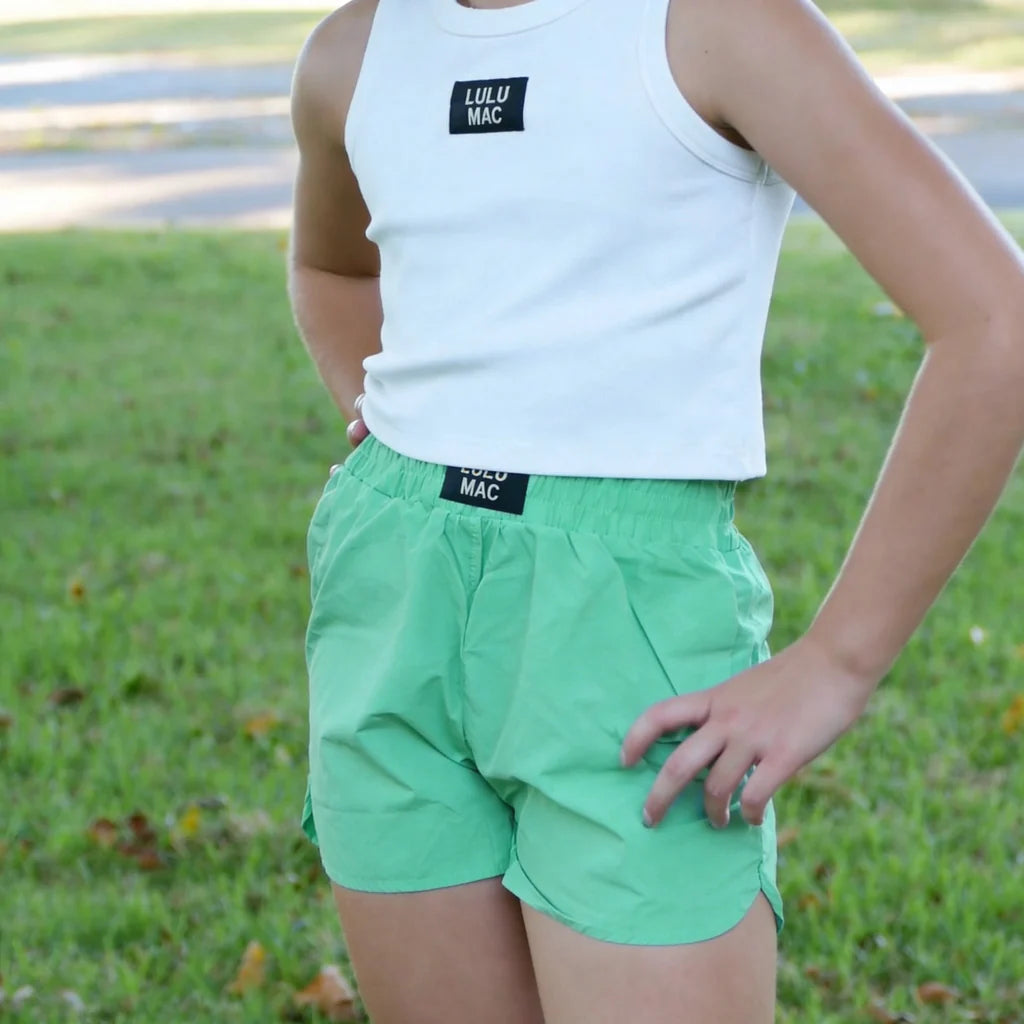 Lulu Mac Girl's Mint Shorts