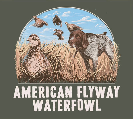American Flyway Waterfowl Quail and Pointer Tee