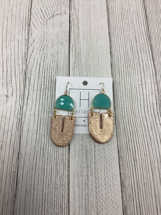 Hart Designs Teal & Gold Earrings