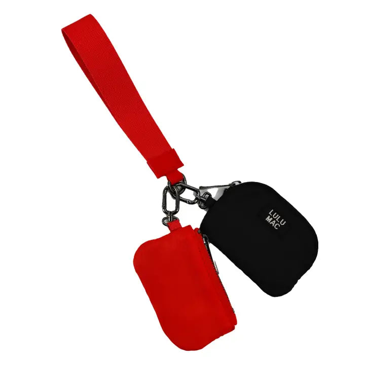 Lulu Mac Red/Black Wristlet