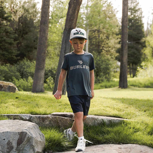 Burlebo Youth Go To Tee Gunmetal Grey & Gauge Camo