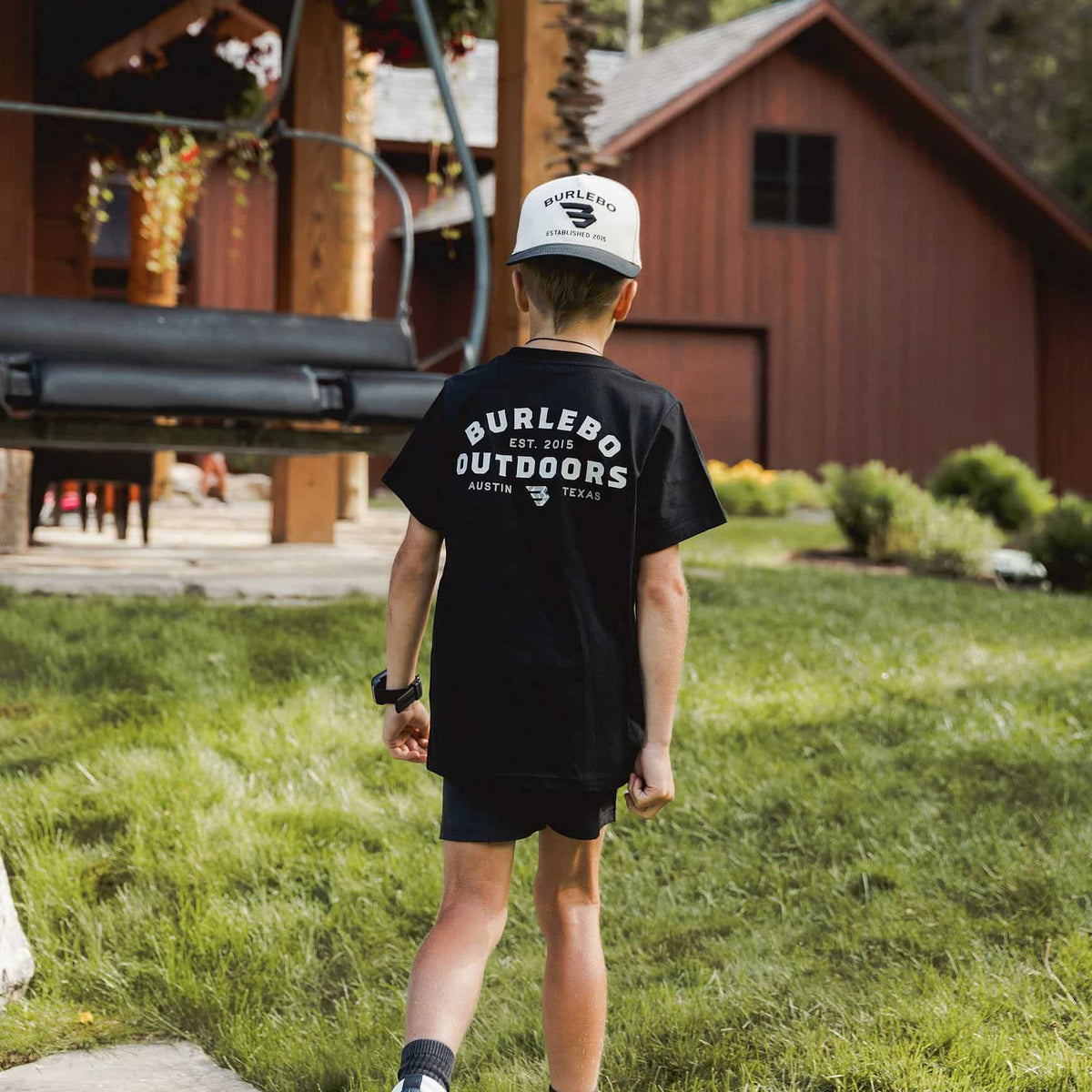 Burlebo Outdoors Logo T-shirt in Black for Boys