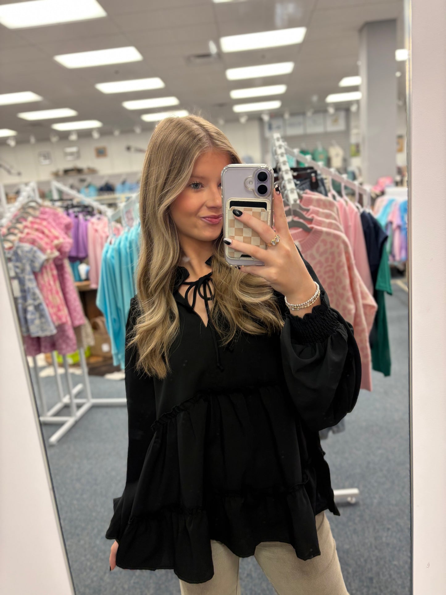 All in Black Top by Umgee