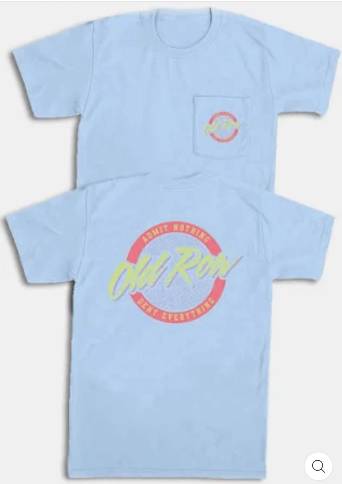 Old Row Circle Logo Pocket Tee Hydrangea