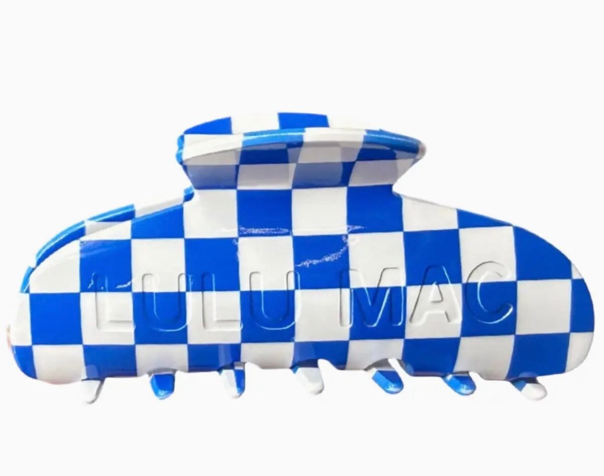 Lulu Mac Checkered Blue/White Clip