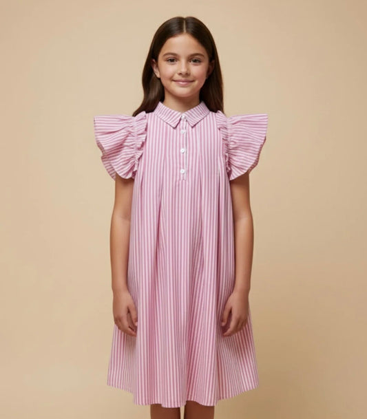 Hayden LA Pink Pinstripe Dress for Girls