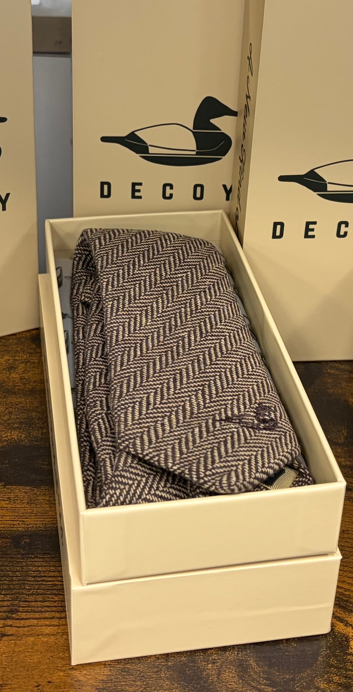 Dixie Decoy Herringbone Wool Tweed Necktie
