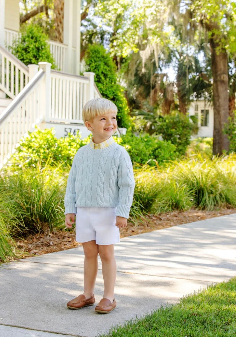 Beaufort Bonnet Sheffield Shorts in Ash Worth White