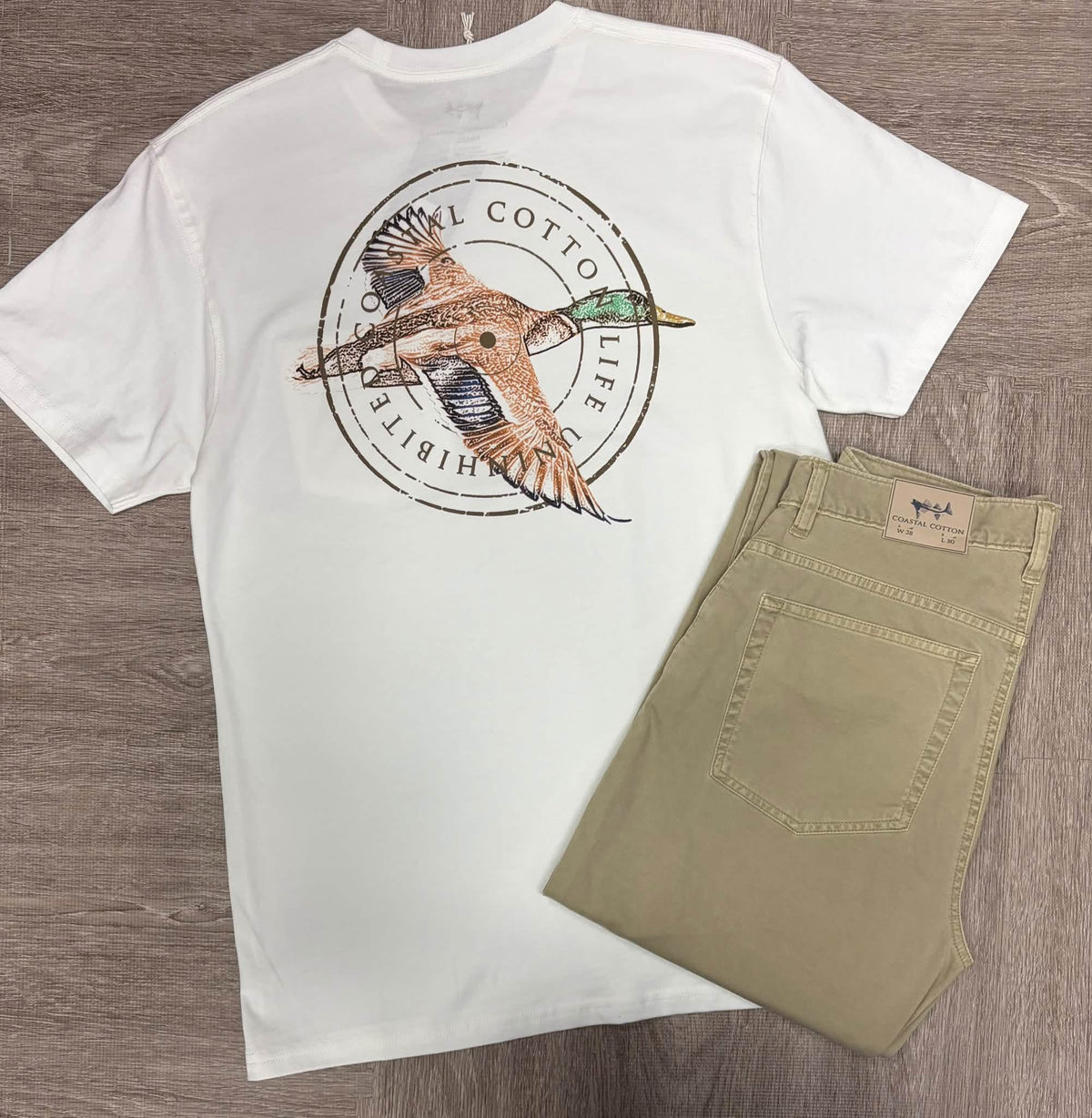Coastal Cotton SS Mallard Tee In Bone