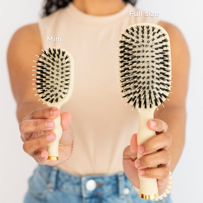 Teletie Mini Boar Brush Tan