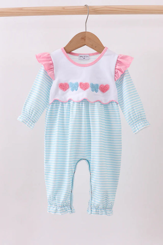 Bows and Hearts Romper for Girls