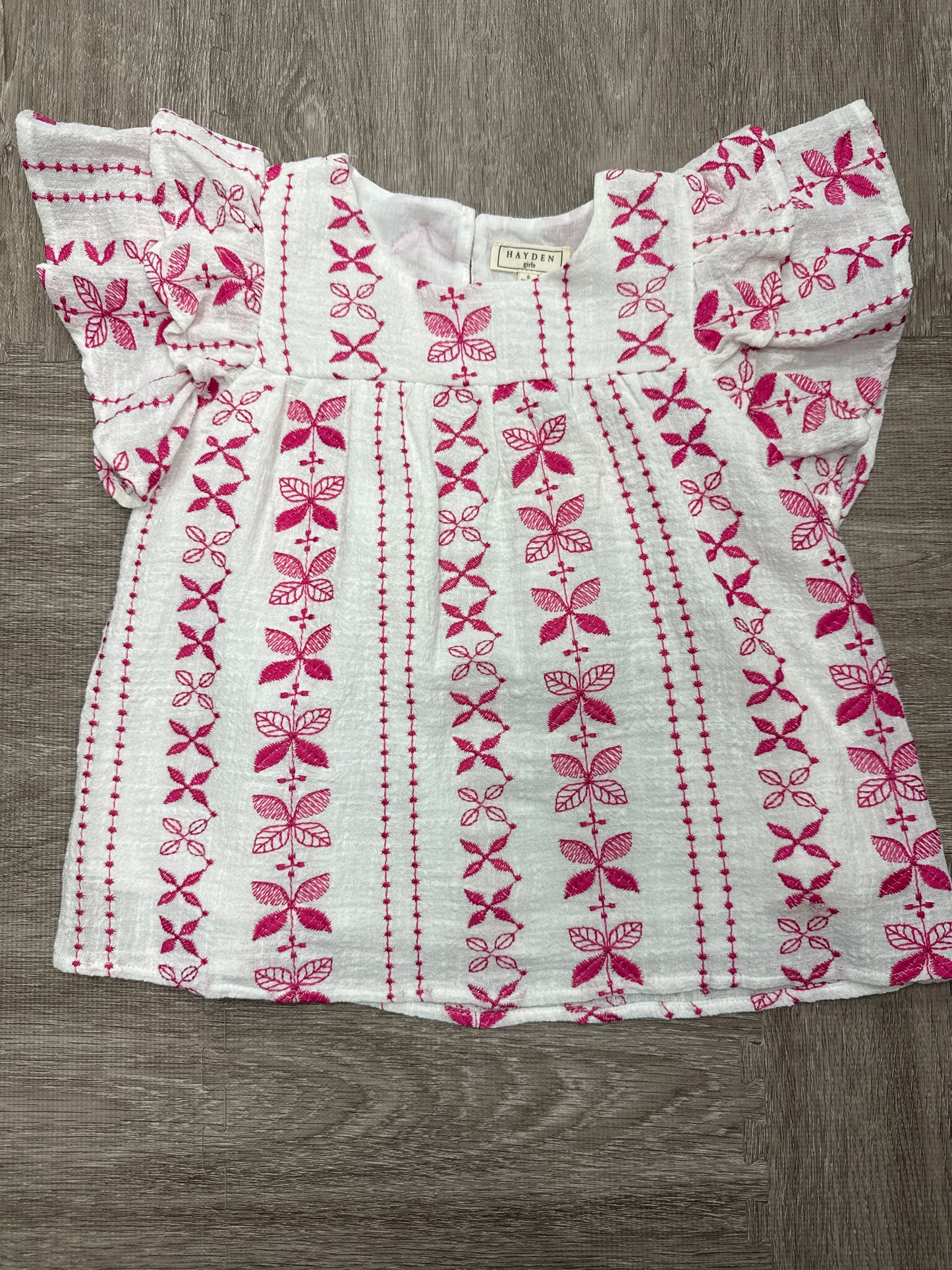 Bailey Top in Pink & White Top