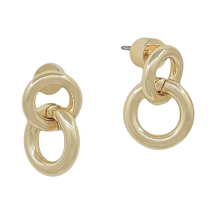 Gold Double Hoop Earrings