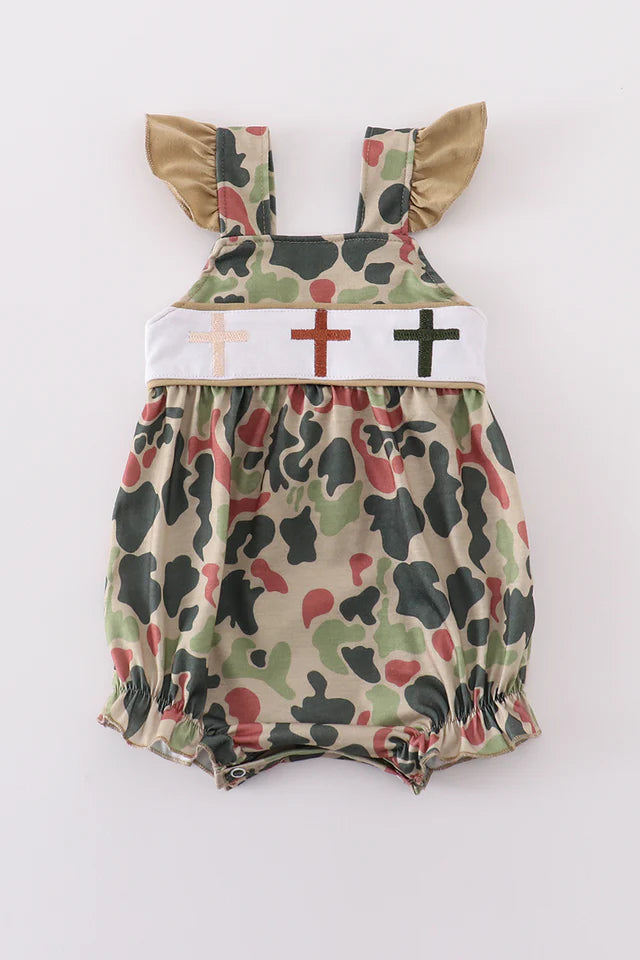 Camouflage Cross Embroidery Bubble